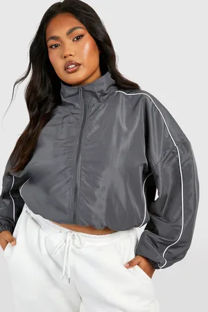 Boohoo Womens Plus Contrast Binding Shell Jacket - - Size 28 UK