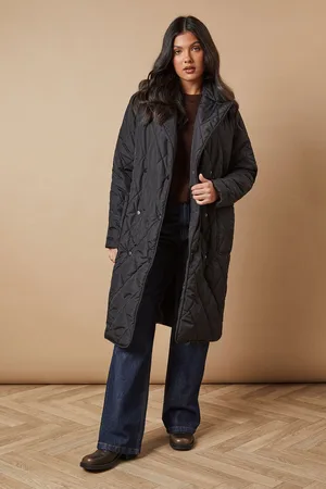 Oasis Womens Quilted Diamond Puffer Coat - - Size 8 UK