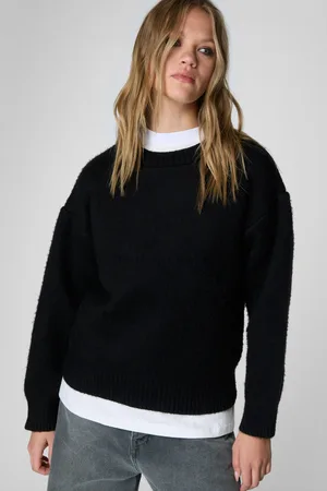 NASTY GAL Womens Knitted Crewneck Jumper - - One Size