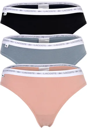 Lacoste Womens -Pack Stretch Cotton Thong - - Size Large
