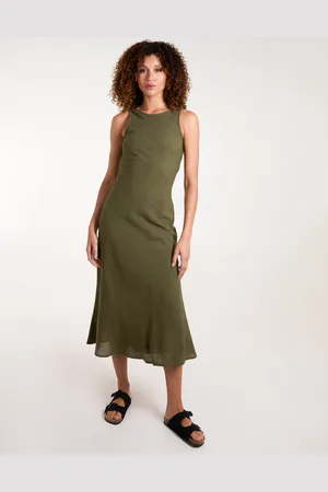 Blue Vanilla Womens Bias Cut Midi Dress - - Size 16 UK