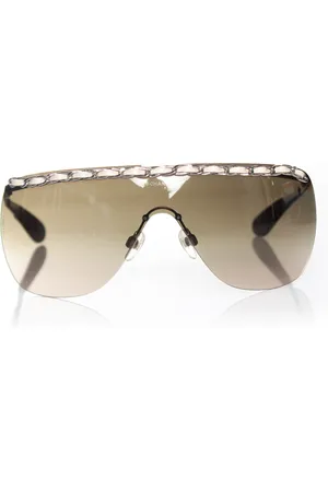 CHANEL Pre-owned Womens rimless shield chain sunglasses - - One Size