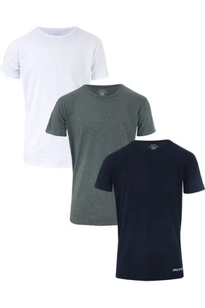 Lyle & Scott Mens And Ellijah 3 Pack Lounge T-Shirts in Grey Cotton - Size Small