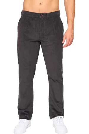 Crosshatch Mens Cordout Loose Trousers (Anthracite) - - Size 32 Short