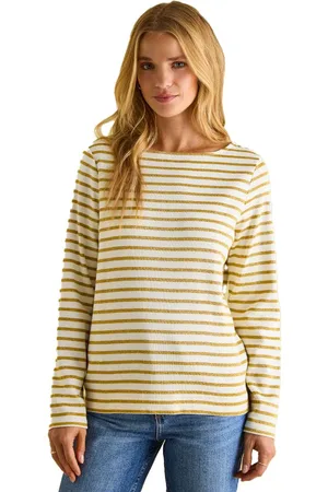 Joules Womens Harbour Cotton Long Sleeved Top - - Size 10 UK