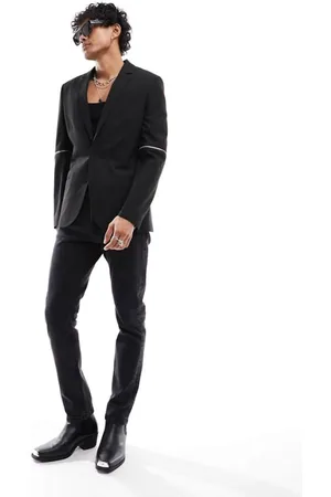ASOS Mens skinny blazer with detachable zip sleeves in - Size 36 (Chest)