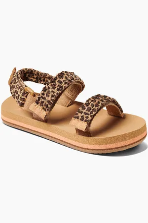 Reef Girls Kids Ahi Convertible Leopard Sandal - - Size UK 4