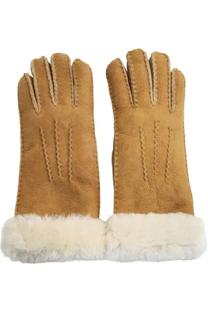 Infinity Womens Genuine Sheepskin Suede Gloves with Fur Cuff - Size X-Large