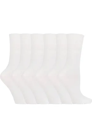 Gentle Grip Womens - 6 Pairs Ladies Non Elastic Socks - GG67 Cotton - Size UK 4-8