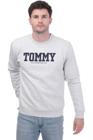 Tommy Hilfiger Mens Front Back Logo Sweatshirt in Cotton - Size Large