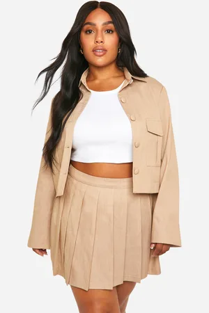 Boohoo Womens Plus Tailored Pleated Skirt - - Size 16 UK