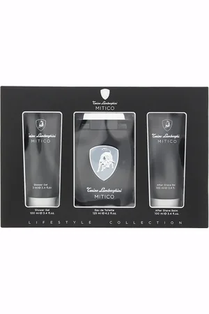 AUTOMOBILI LAMBORGHINI Mens Mitico Eau De Toilette 125ml, Shower Gel 100ml + Aftershave Balm Gift Set - - One Size