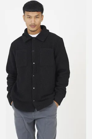 Brave Soul Mens Borg Lined Teddy Fleece Long Sleeve Shirt - Size Medium