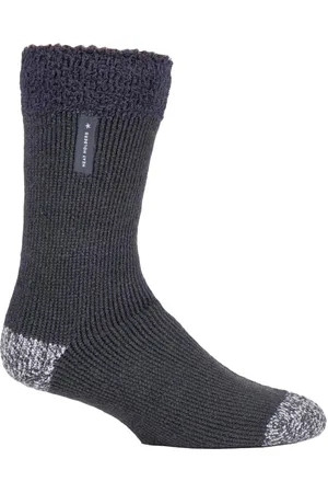 Heat Holders Mens Warm Luxury Fleece Lined Lounge Bed Socks - - Size 6-11