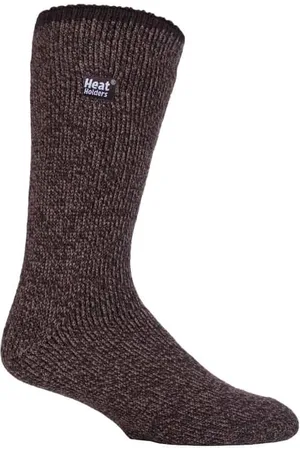 Heat Holders Mens Winter Merino Wool Thermal Socks with Reinforced Heel and Toe - Nylon - Size UK 6-11