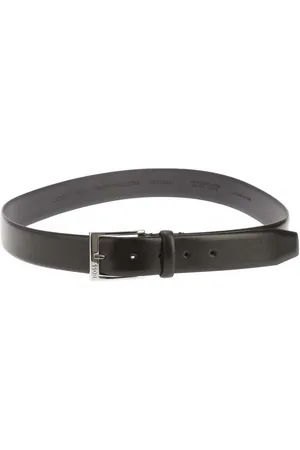 HUGO BOSS Mens Accessories Branded Buckle Belt in Leather - Size 30 inches