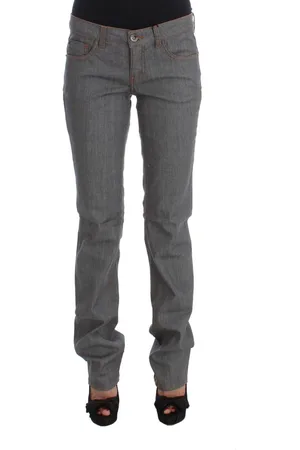 Costume National WoMens Gray Cotton Regular Fit Denim Jeans - material_cotton - Size 26 (Waist)