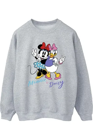 Disney Womens/Ladies Minnie Mouse And Daisy Sweatshirt (Sports Grey) - - Size Small