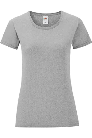 Fruit Of The Loom Womens/Ladies Iconic Heather T-Shirt (Athletic Grey) - - Size Medium