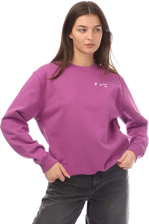 OFF-WHITE Womens Off White Swimming Man Regular Crewneck Sweatshirt in - Size 8 UK