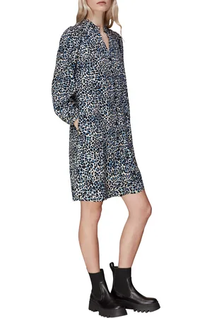 Whistles Womens Eva Abstract Cheetah Dress - - Size 8 UK