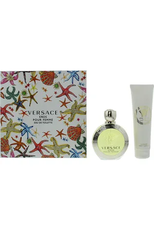 VERSACE Womens Eros Pour Femme Eau de Toilette 100ml + Body Lotion 150ml Gift Set - One Size