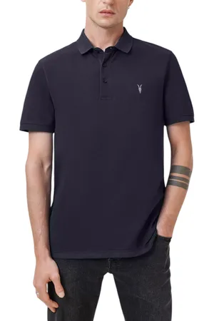 AllSaints Reform Mens Polo Shirt Summer Casual T Shirts - Cotton - Size Medium