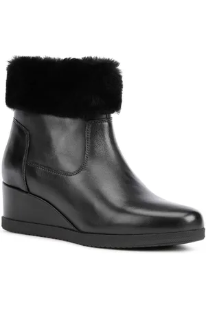 Geox Womens Anylla Ladies Ankle Boots - Linen - Size UK 7.5