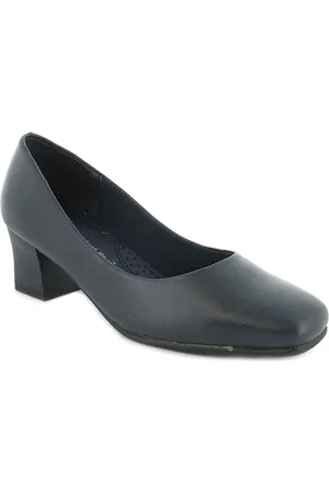 Comfort Plus New Womens/Ladies Wide Fitting Court Shoes.(4.5Cm Heel) - Pu - Size 4 (UK Shoe)