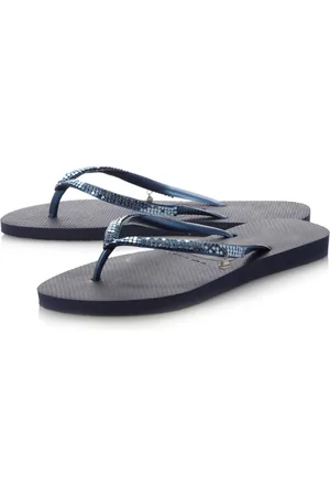 Havaianas Womens Ladies - Slim Metal Mesh Detail Flip Flop - - Size EU 35