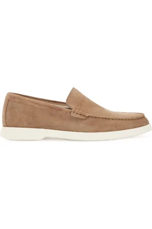 HUGO BOSS Mens Sienne Moccasin Shoes in Suede - Size UK 5
