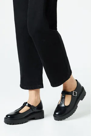 Faith Womens : Naevias Chunky T-bar Mary-jane Shoes - - Size UK 4