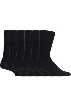 Gentle Grip Sock Shop - 6 Pairs Mens Non Elastic Bamboo Socks - SOMRM01 - Nylon - Size UK 6-11