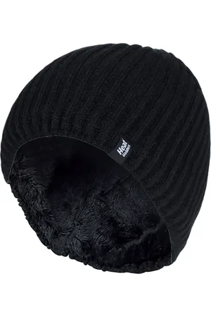 Heat Holders Mens Fleece Lined Thermal Winter Knitted Beanie Hat - - One Size