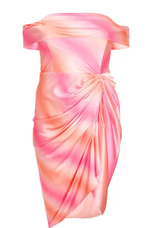 Quiz Womens Curve Ombre Bardot Midi Dress - Size 26 UK