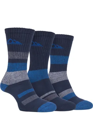 Storm Bloc 3 Pack Mens Padded Sole Anti Blister Lightweight Breathable Cotton Walking Hiking Socks for Summer - - Size UK 6-11