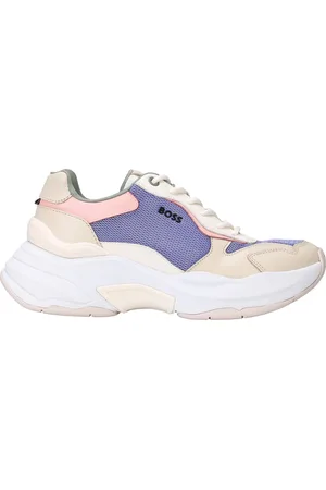 HUGO BOSS Womens Noa Chunky Running Trainers in Leather - Size UK 7