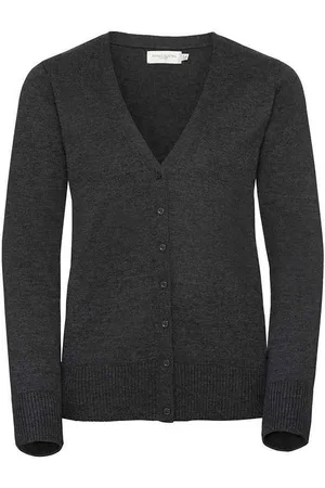 Russell Athletic Collection Womens/Ladies Knitted V Neck Cardigan ( Marl) - Size 10 UK