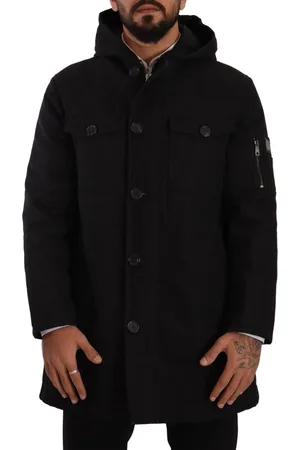 Dolce & Gabbana Mens Denim Hooded Parka Coat - Cotton - Size IT 46 (Men