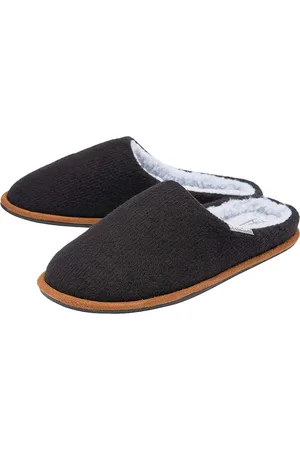 Dunlop Mens Plush Lined Mule Slippers With Memory Foam - - Size UK 10
