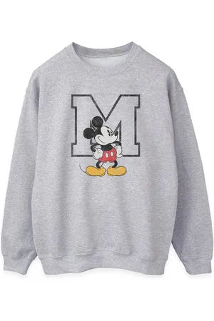 Disney Womens/Ladies Classic M Mickey Mouse Sweatshirt (Heather ) - Size Medium