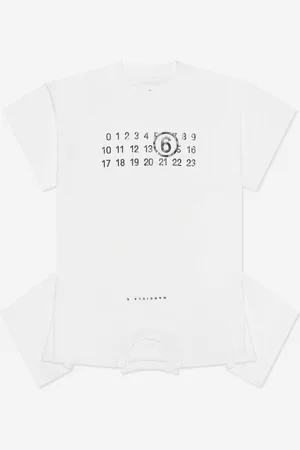 Maison Margiela Girls Asymmetric T-Shirt Dress in - Size 12Y