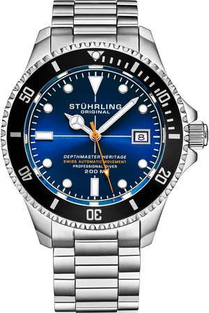 Stuhrling Mens Swiss Automatic Depthmaster Heritage 42mm Diver - - One Size
