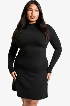 Boohoo Womens Plus Jersey Ruched Detail Skater Dress - - Size 26 UK