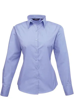Premier Womens/Ladies Long-Sleeved Shirt (Mid ) - Size 22 UK