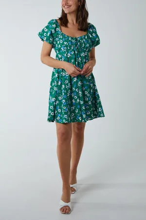 Blue Vanilla Womens Ruched Bust Long Sleeve Mini Dress - - Size 10 UK