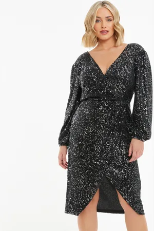 Quiz Womens Curve Sequin Midi Dress - Size 24 UK