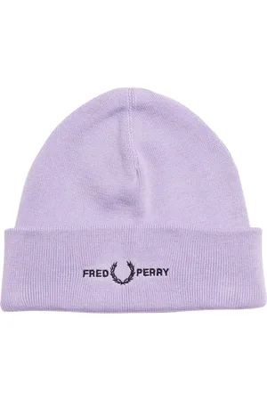 Fred Perry Mens Graphic Logo Lilac Beanie - One Size