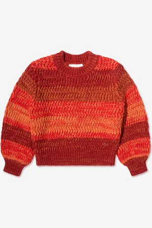 Chloé Chloé Girls Knitted Gradient Jumper in Crimson - - Size 4Y