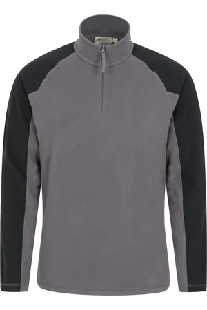 Mountain Warehouse Mens Ashbourne II Half Zip Fleece Top (Dark ) - Size Medium